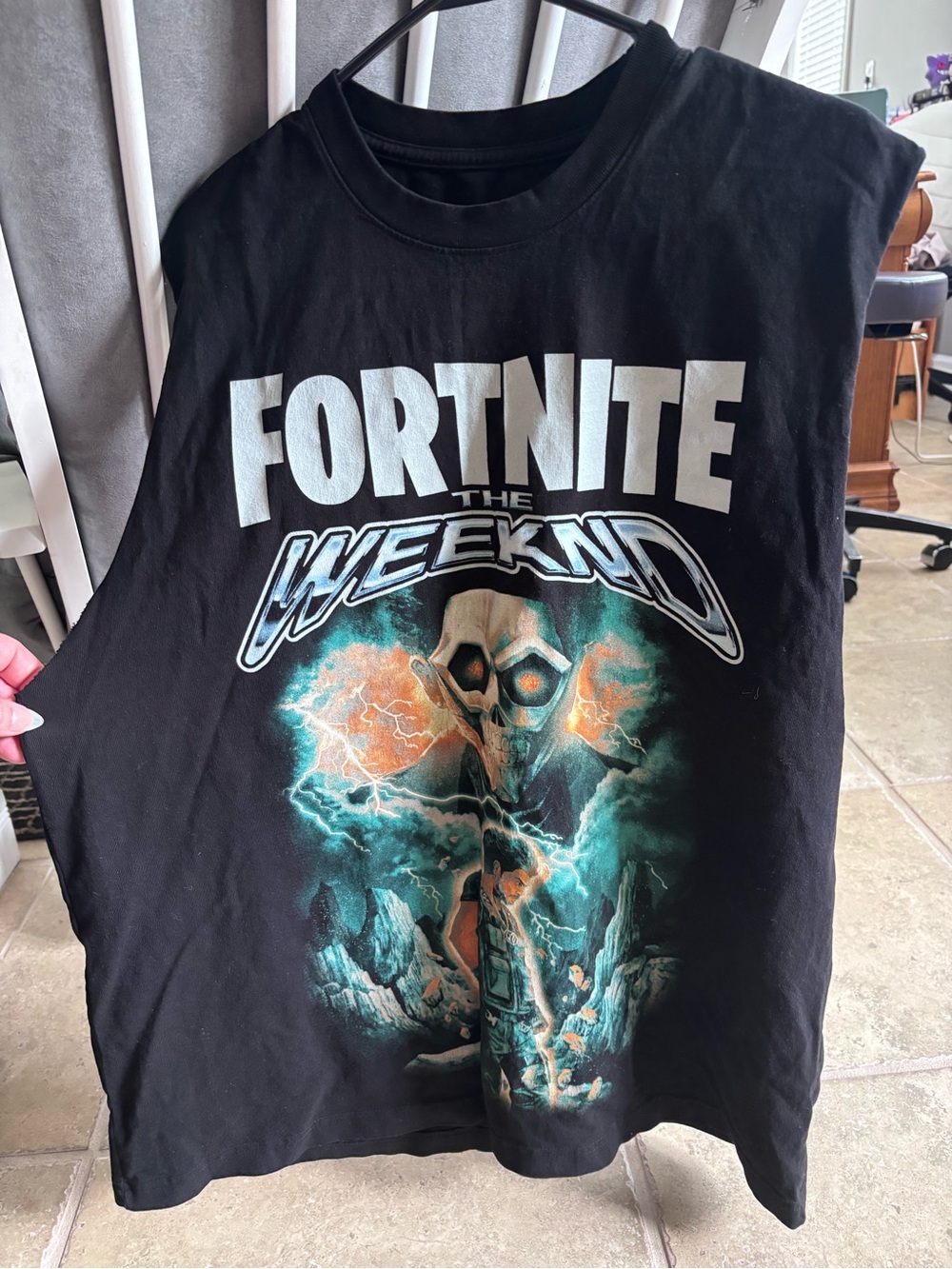 Fortnite The Weeknd Graphic Muscle Tee - Black